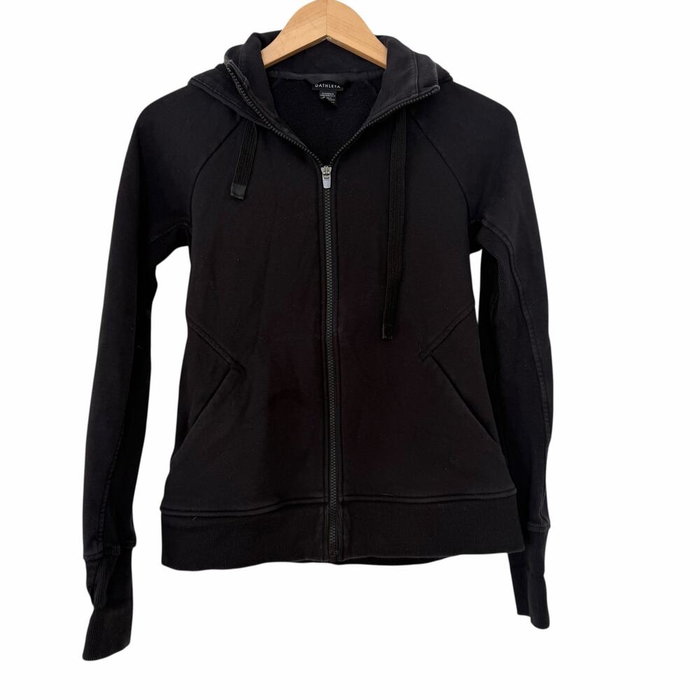 Athleta Black Triumph Full Zip Hoodie Sz XS